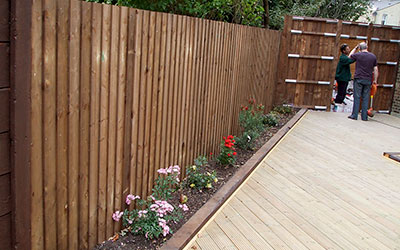 new decking and fence
